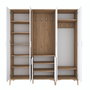 Hanah Home Soporte para el pasillo EA154 - 4498 Nogal y blanco